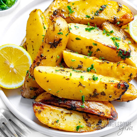 Crispy Greek Lemon Potatoes